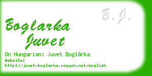 boglarka juvet business card